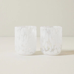 SET OF 2 CONFETTI LOWBALL GLASSES